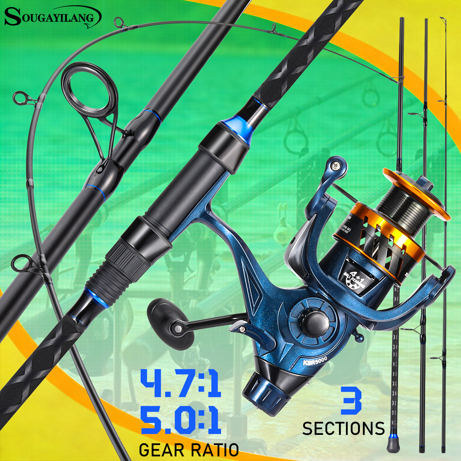 Sougayilang 3 Sections Surf Fi - Conventional Reel ulasan dan harga
