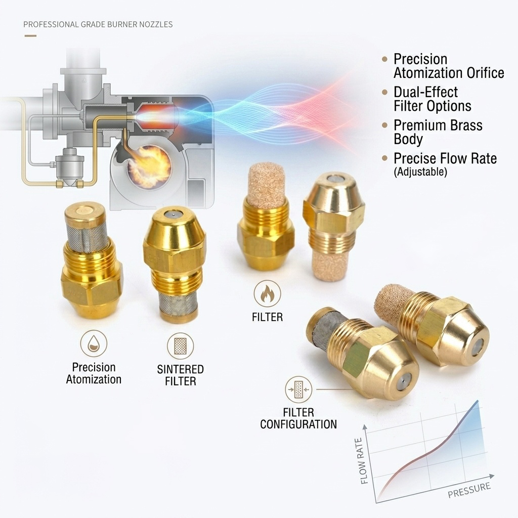 Brass Burner Oil Nozzle 80 Deg - Reel Oil ulasan dan harga