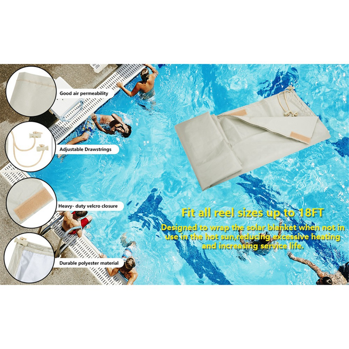 ABQR Swimming Pool Solar Reel  - Reel Cover ulasan dan harga
