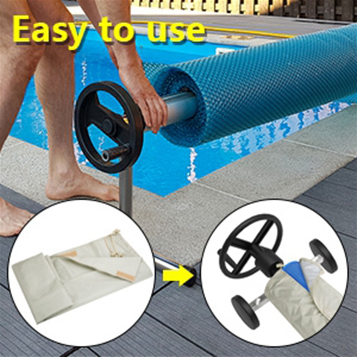 ABQR Swimming Pool Solar Reel  - Reel Cover ulasan dan harga