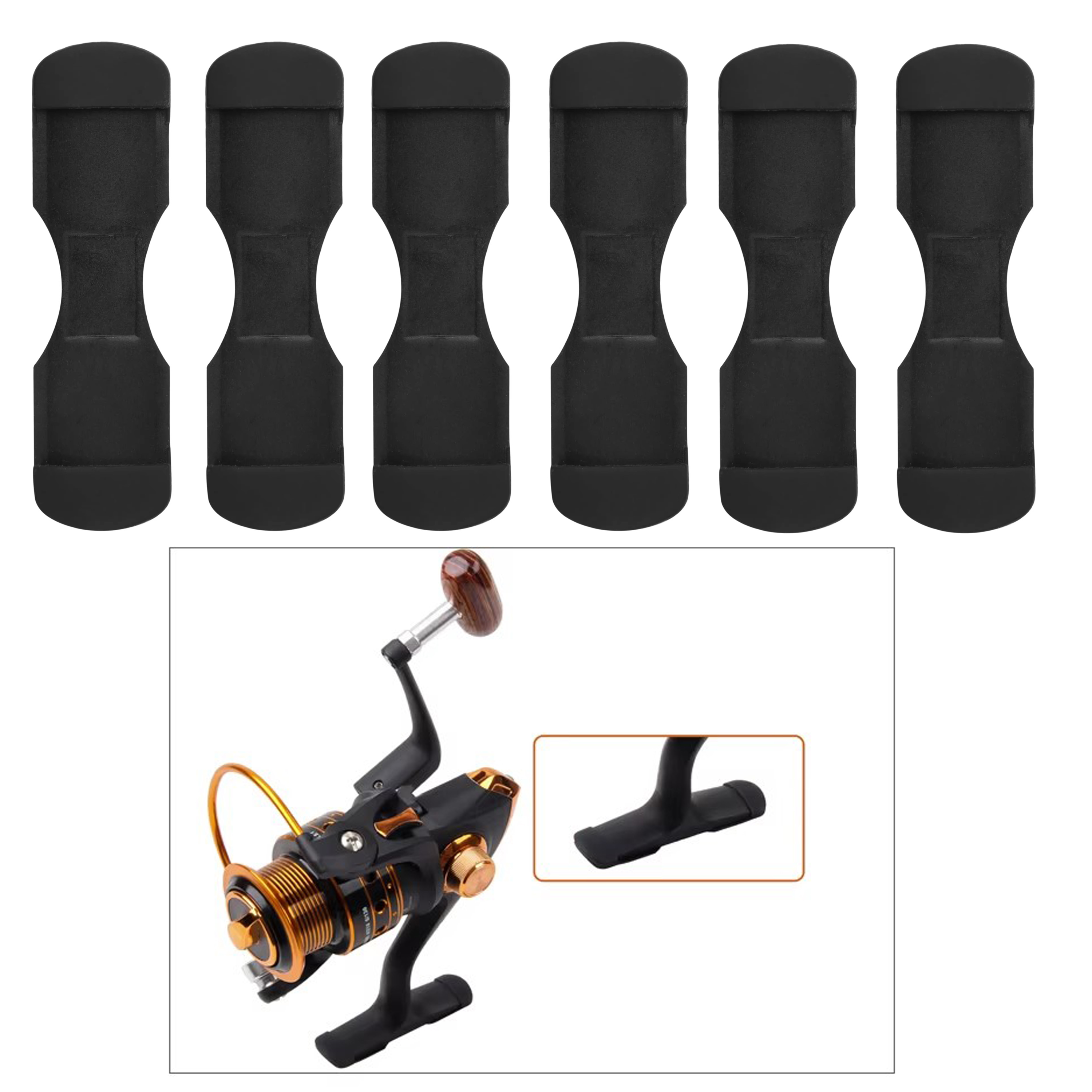 6pcs Black Rubber Fishing Reel - Trolling Reel ulasan dan harga