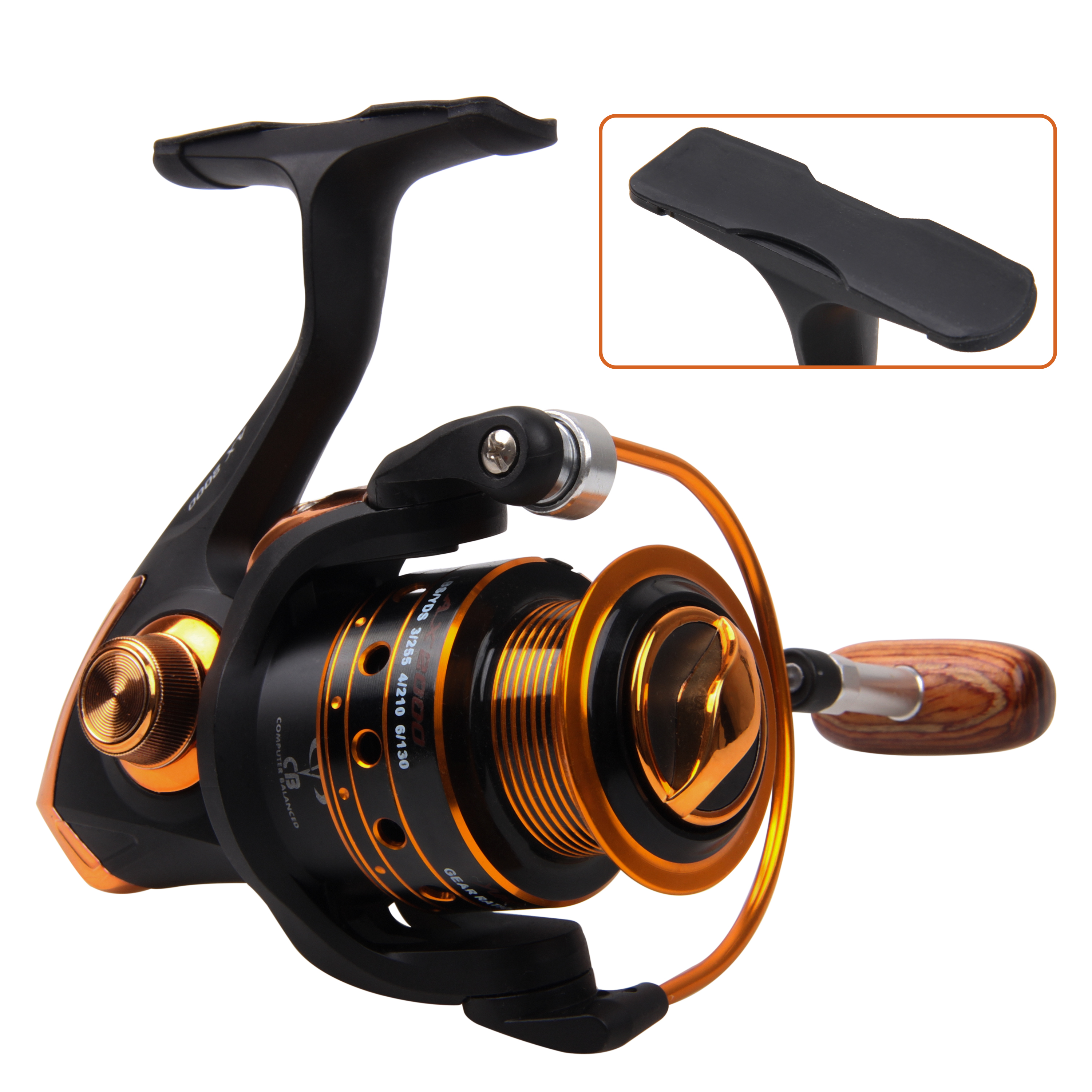 6pcs Black Rubber Fishing Reel - Trolling Reel ulasan dan harga