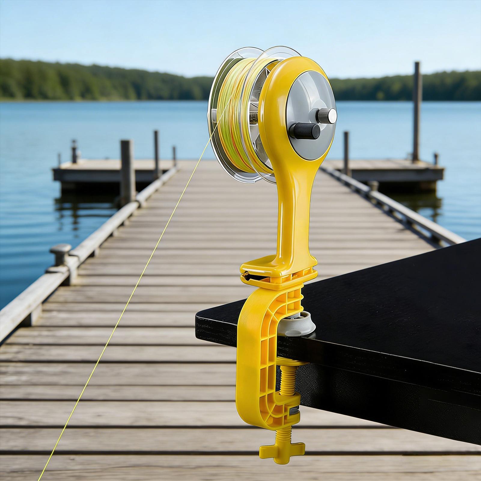 Fishing Line Spooler with Clam - Ice Fishing Reel ulasan dan harga