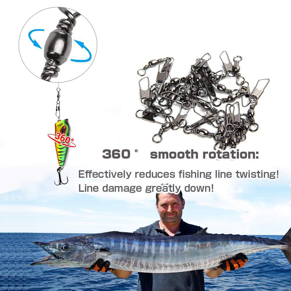 50Pcs Stainless Steel Snap Swi - Baitcasting Reel ulasan dan harga