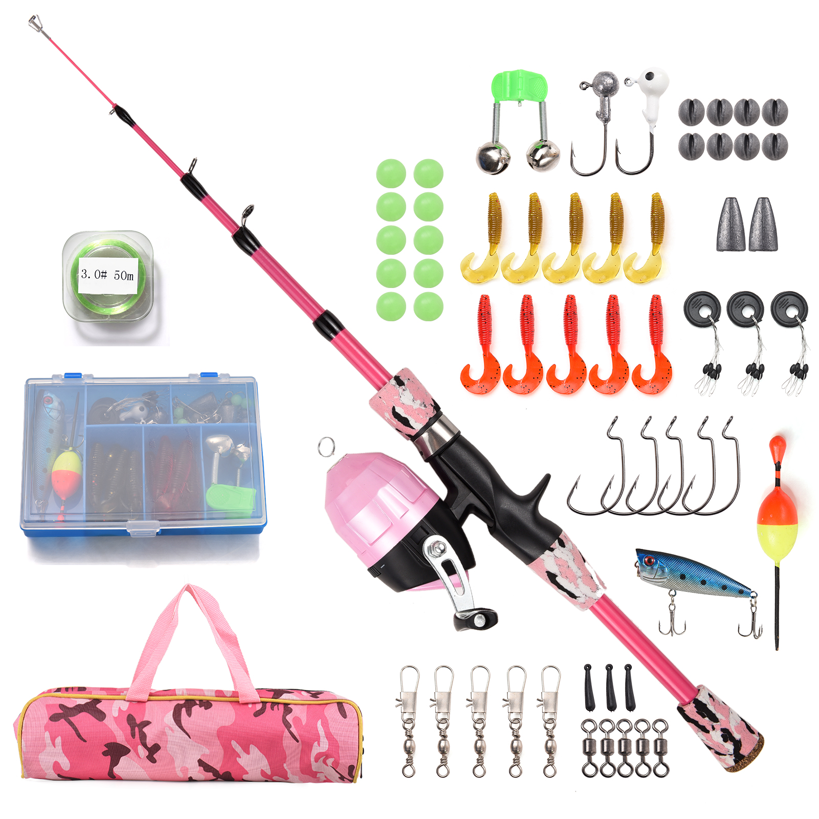 Kids Fishing Rod and Reel Comb - Spincast Reel ulasan dan harga
