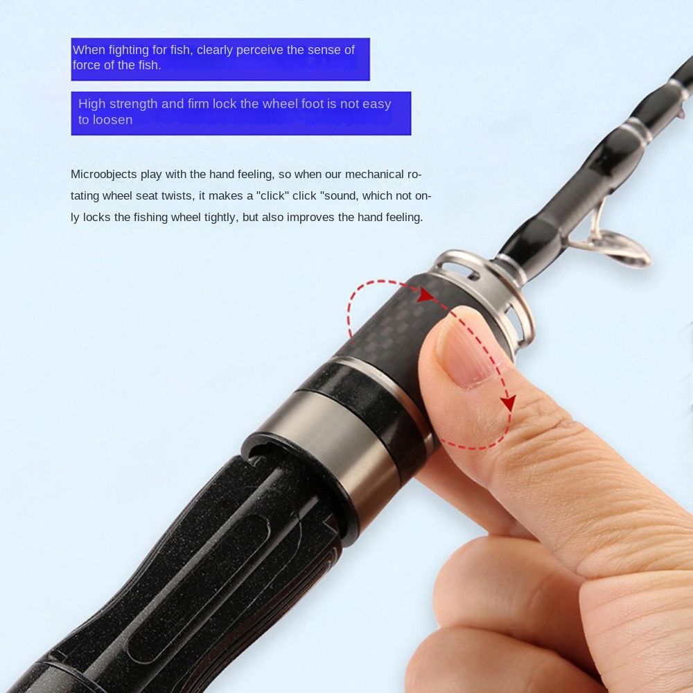 1.5m-1.8m Fishing Pole Rod Set - Spincast Reel ulasan dan harga