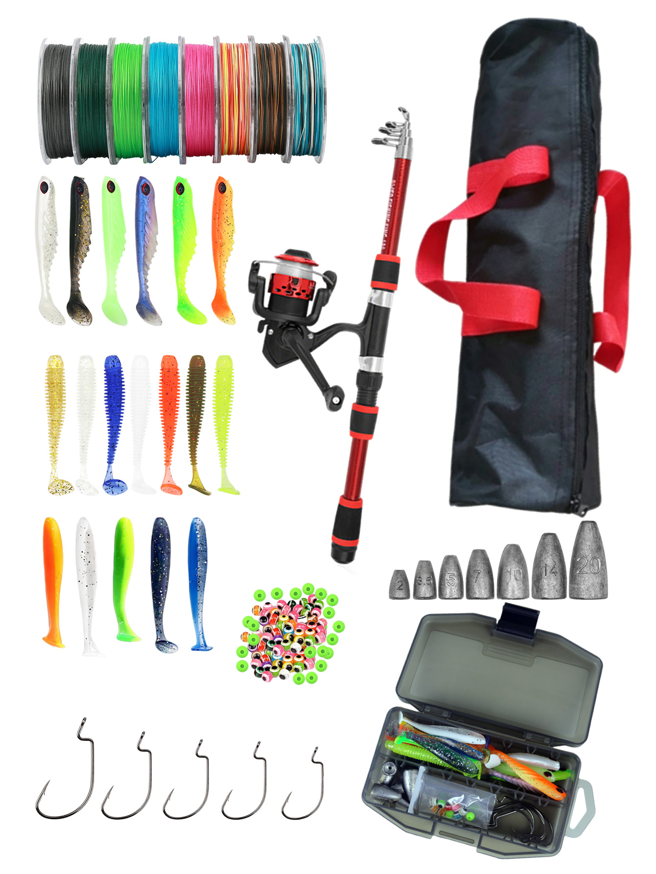 Fishing Rod Reel Combos Collap - Reel Bag ulasan dan harga