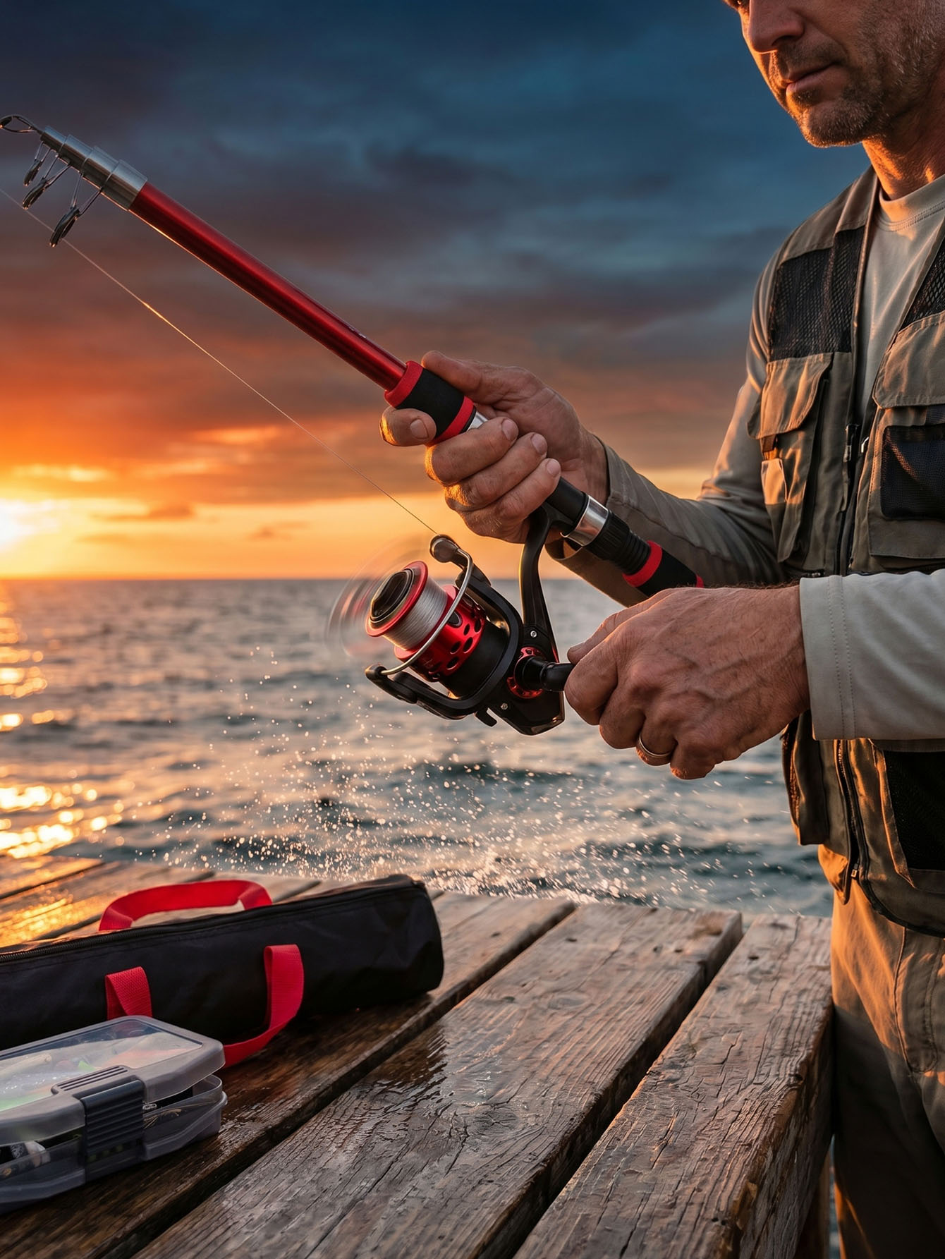 Fishing Rod Reel Combos Collap - Reel Bag ulasan dan harga