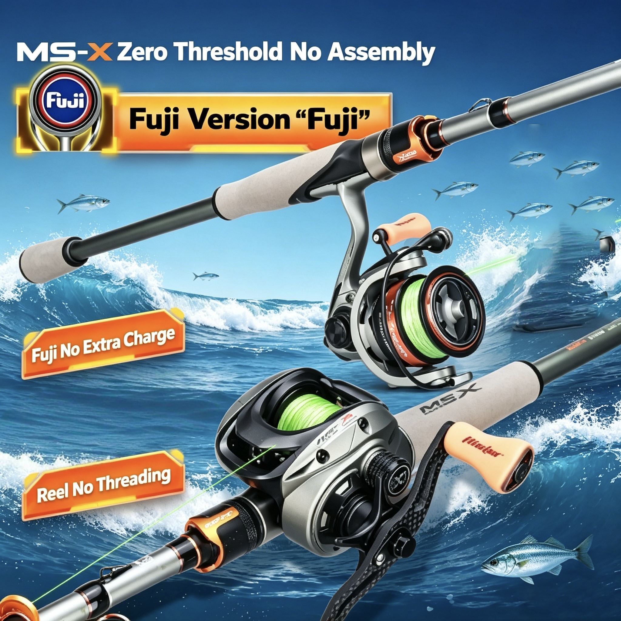 HASIDA 1.68m MS-X FUJI Version - Spincast Reel ulasan dan harga