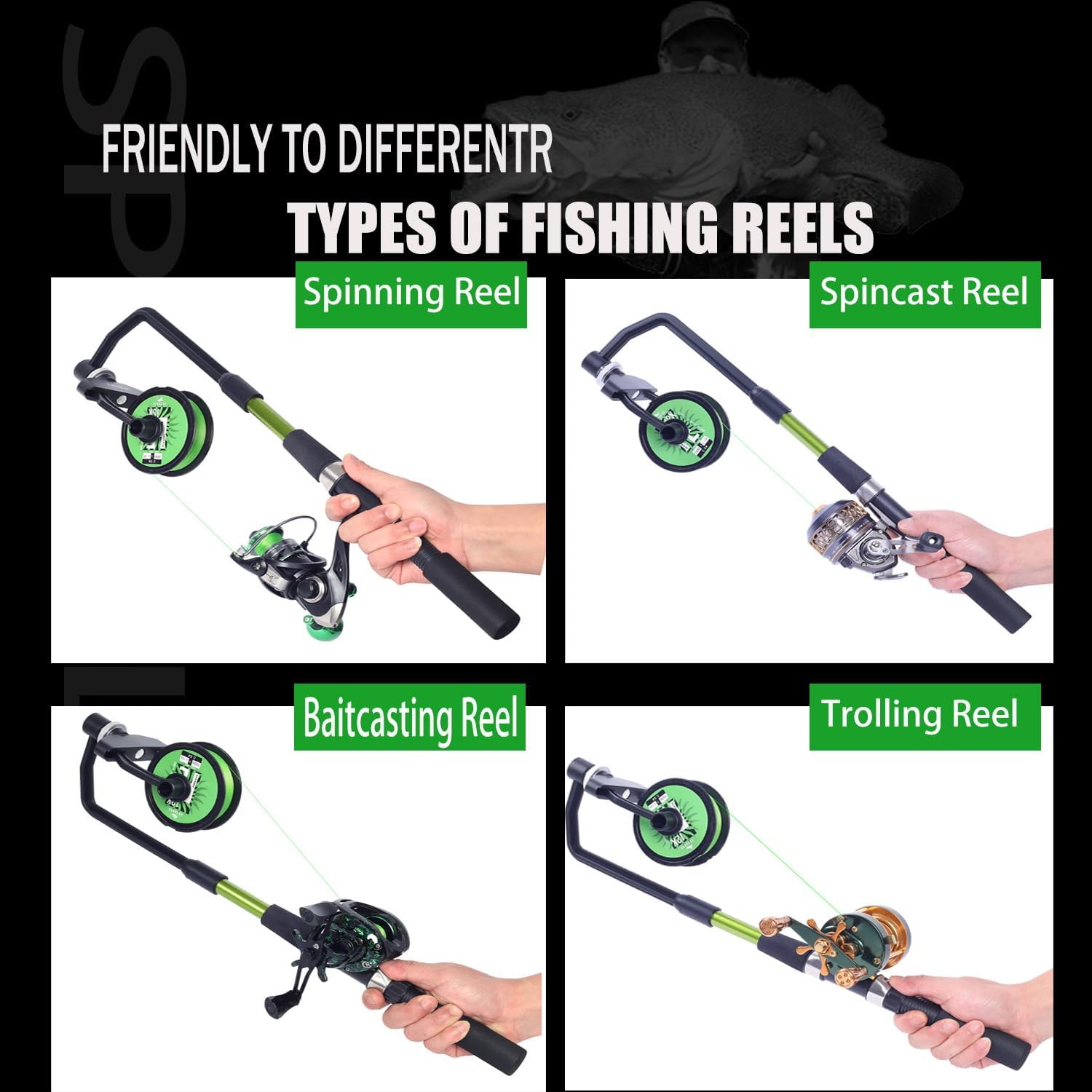 Fishing Line Spooler, Adjustab - Spinning Reel ulasan dan harga