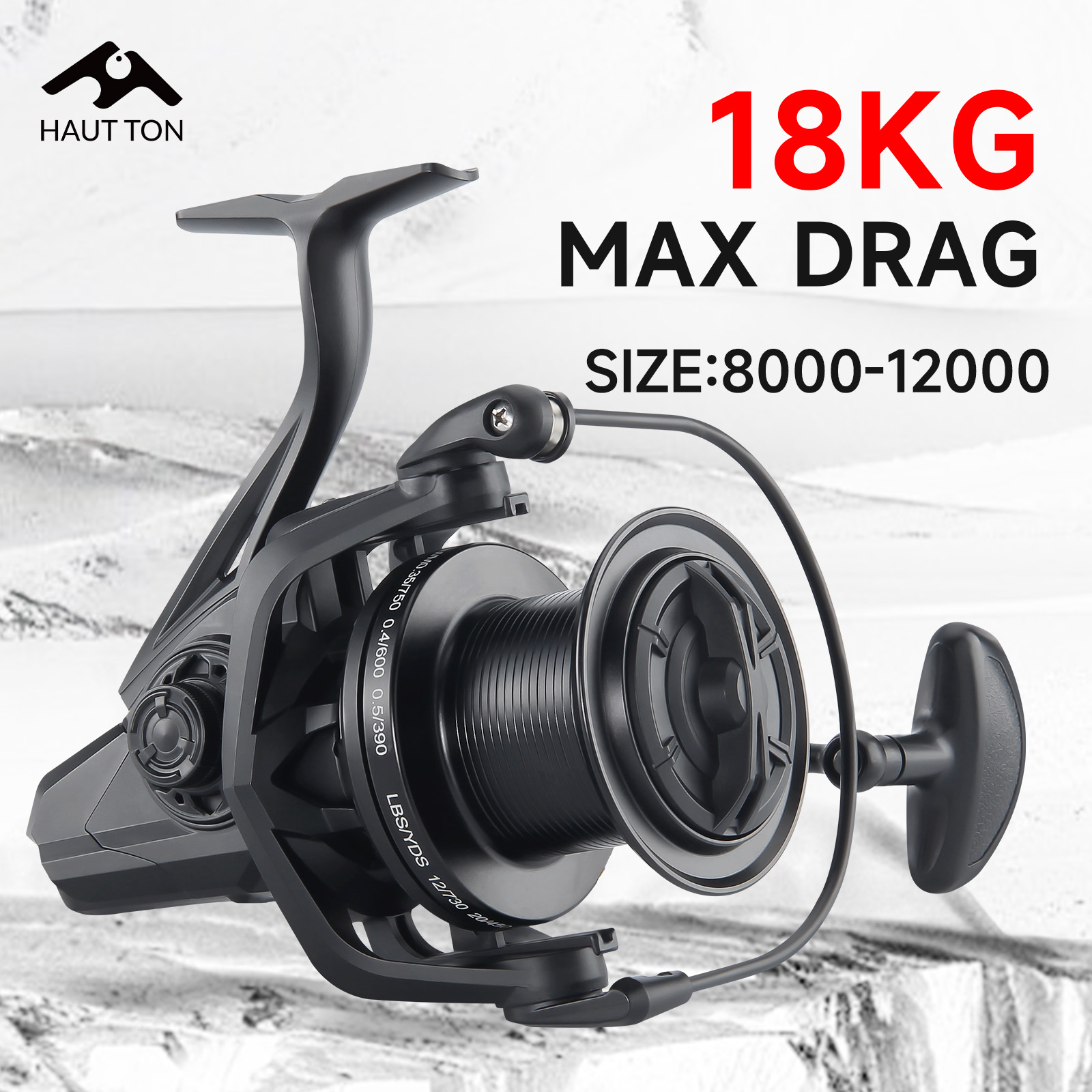 HAUT TON BLACK 12000/14000 Sur - Surf Reel ulasan dan harga